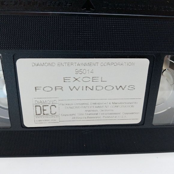 Excel For Windows VHS Floppy Video Everything You Need To Know Vintage - Picture 5 of 10